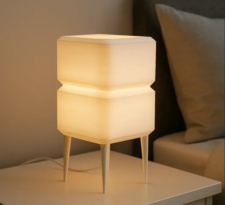 آباژور ایستاده Stack با طراحی مدرن و فرم لایه‌لایه در دکوراسیون مینیمال — تصویر 2